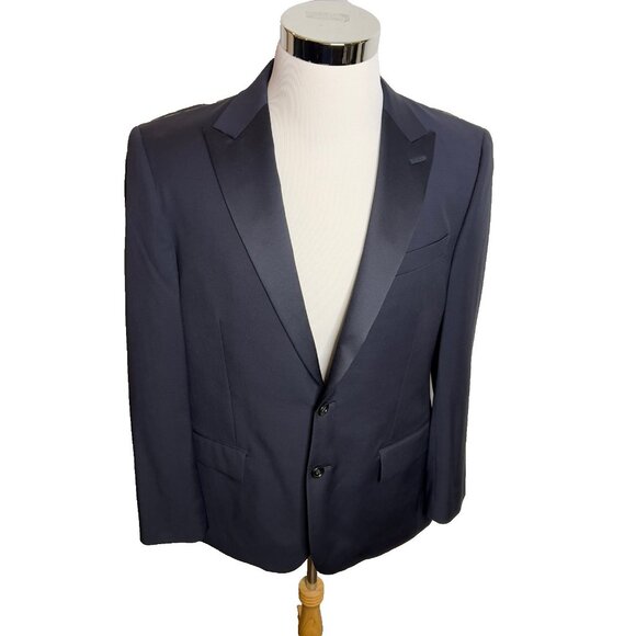 J.Crew $698 Ludlow Slim-fit tuxedo jacket in Italian wool Navy 42S 50678 - Picture 1 of 10